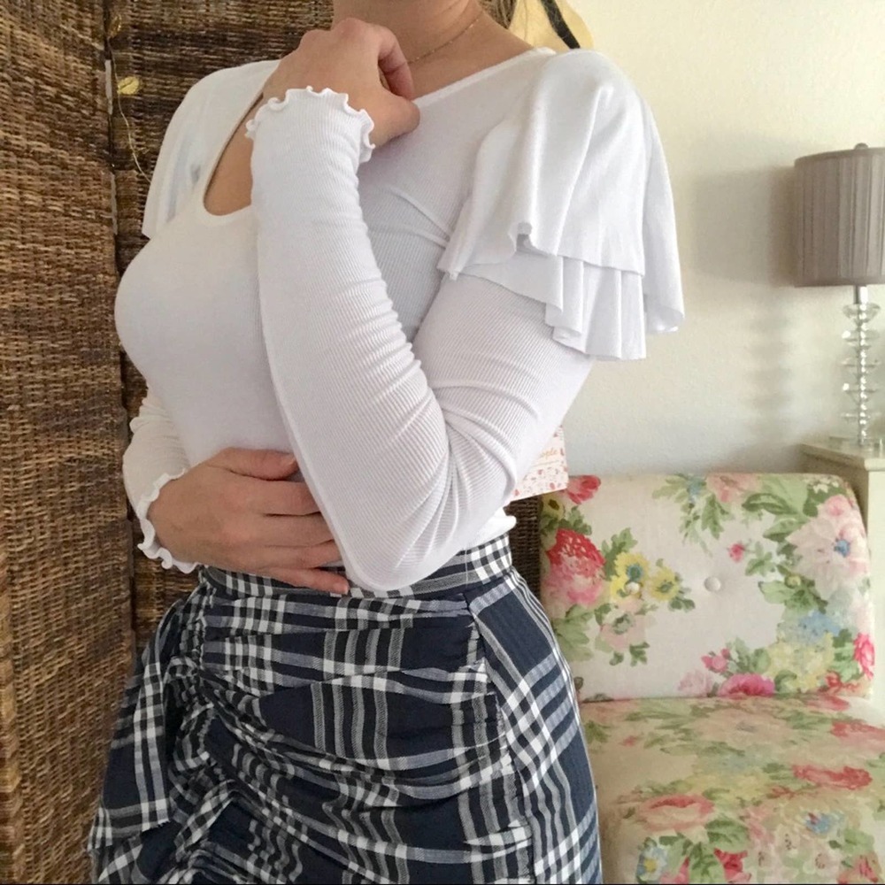 NWT We The Free Free People ruffle top small